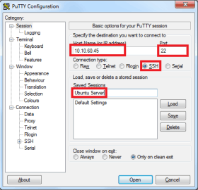 PuTTY for Ubuntu server 14.04.1 LTS 2